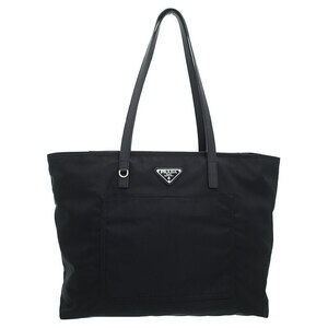 Prada Tessuto Nylon Tote Shoulder Bag ReNylon Black